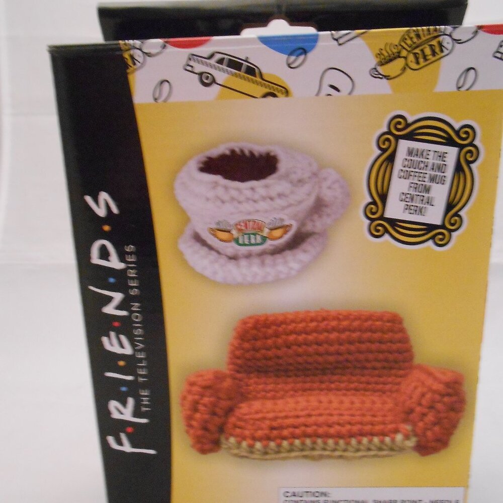 Friends The Television Series Crochet Kit, NIB, Couch, Coffee Mug, Central Perk